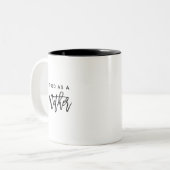 おもしろいモダン疲れた母の新しい母の日 ツートーンマグカップ (正面左)