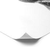 おもしろいモダン白黒カウファームハ素朴ウス ポスター (角)