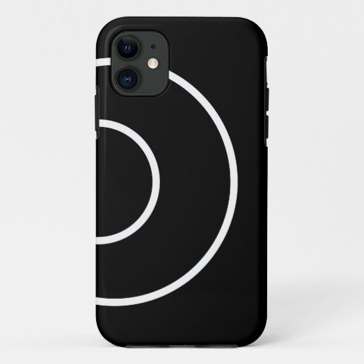 おもしろいモダン白黒同心の信号波 Case-Mate iPhoneケース (裏面)