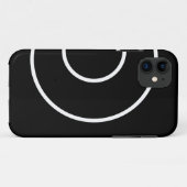 おもしろいモダン白黒同心の信号波 Case-Mate iPhoneケース (裏面(横))