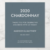 おもしろいモダン石板グレイありがとうパーティー結婚ズ ワインラベル (シングルラベル)