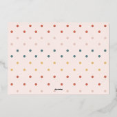 おもしろいモダン紙吹雪ハッピー明るいフォトアーチ 箔シーズンカード (裏面)