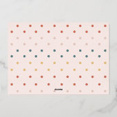 おもしろいモダン紙吹雪ハッピー明るいフォトアーチ 箔シーズンカード (裏面)