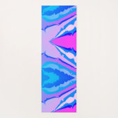 おもしろいモダン紫カラフルブルータイ染料抽象芸術 ヨガマット (裏面)