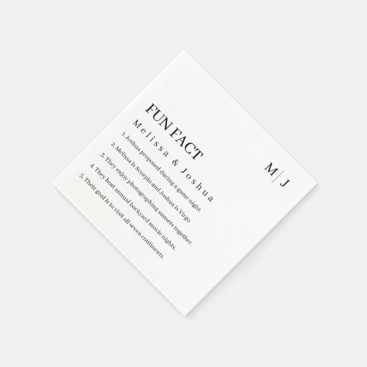 おもしろいモダン結婚の スタンダードカクテルナプキン (角)