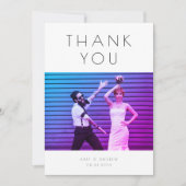 おもしろいモダン結婚サンキューカード サンキューカード (正面)