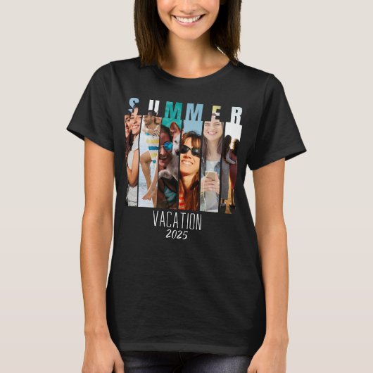 おもしろいモダン自撮りコラージュ12フォトカスタムメモメント Tシャツ (正面)