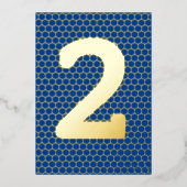 おもしろいモダン金ゴールド押し誕生日箔押し具 箔招待状 (正面)