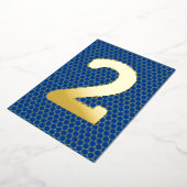 おもしろいモダン金ゴールド押し誕生日箔押し具 箔招待状 (回転した状態)