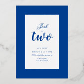 おもしろいモダン金ゴールド押し誕生日箔押し具 箔招待状 (裏面)