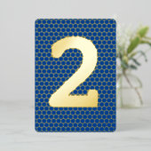 おもしろいモダン金ゴールド押し誕生日箔押し具 箔招待状 (立ち正面)