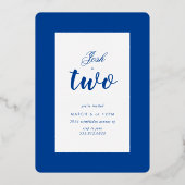 おもしろいモダン金ゴールド押し誕生日箔押し具 箔招待状 (裏面)