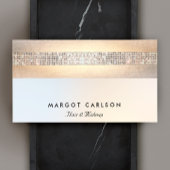 おもしろいモダン銀シークイン金ゴールド美しいサロン 名刺