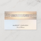 おもしろいモダン銀シークイン金ゴールド美しいサロン 名刺 (正面)