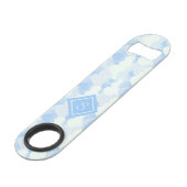 おもしろいモダン雨雲パターンモノグラム スピード栓抜き (裏面アングル)