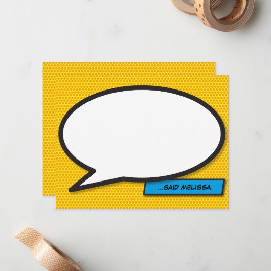 おもしろいモダン音声バパーソナライズされたブル ノートカード (正面/裏面インサイチュ)