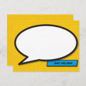 おもしろいモダン音声バパーソナライズされたブル ノートカード (正面/裏面)