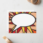 おもしろいモダン音声バブル ノートカード (正面/裏面インサイチュ)