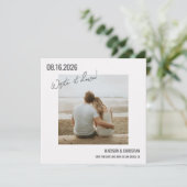 おもしろいモダン額付き角写真日付を保存 (スタンド正面)