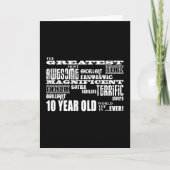 おもしろいモダン10歳素晴らし誕生日パーティー カード (正面)
