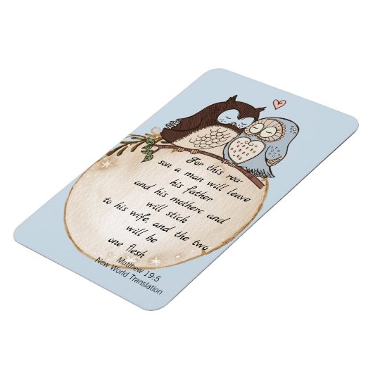 おもしろいモダン2人の結婚フールインスパイアのバイブル マグネット (左側)