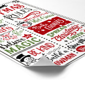 おもしろいモダンChristmas Rulesポスター署名 ポスター (角)