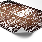 おもしろいモダンChristmas Rulesポスター署名 ポスター (角)