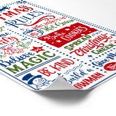 おもしろいモダンChristmas Rulesポスター署名 ポスター (角)