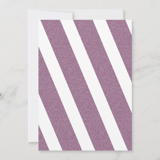 おもしろいモダンRN卒業招待状パープルグリッター 招待状 (裏面)