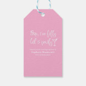 おもしろいモダンSip I'm Fifty Woman's 50誕生日 ギフトタグ (裏面)