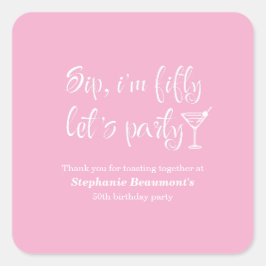おもしろいモダンSip I'm Fifty Woman's 50誕生日 スクエアシール