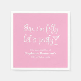 おもしろいモダンSip I'm Fifty Woman's 50誕生日 スタンダードカクテルナプキン
