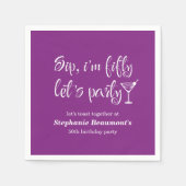 おもしろいモダンSip I'm Fifty Woman's 50誕生日 スタンダードカクテルナプキン (正面)