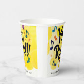 おもしろいモダンYou Rock Yellow Music Notes水彩 紙コップ (右)