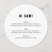 おもしろいモノクロゲスト名座席表結婚のメニュー メニュー (正面)