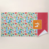 おもしろいモノグラスタイリッシュム ビーチタオル (正面)