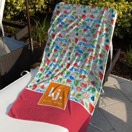 おもしろいモノグラスタイリッシュム ビーチタオル