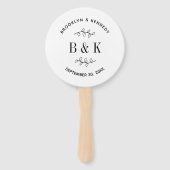 おもしろいモノグラムフローラ結婚植物学名 ハンドファン (正面)