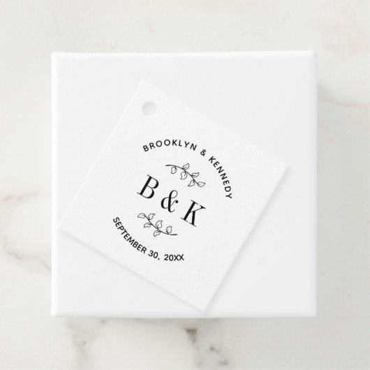 おもしろいモノグラムフローラ結婚植物学名 フェイバータグ (インサイチュ)