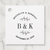 おもしろいモノグラムフローラ結婚植物学名 フェイバータグ (正面)