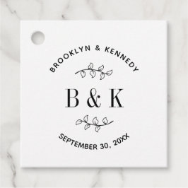 おもしろいモノグラムフローラ結婚植物学名 フェイバータグ