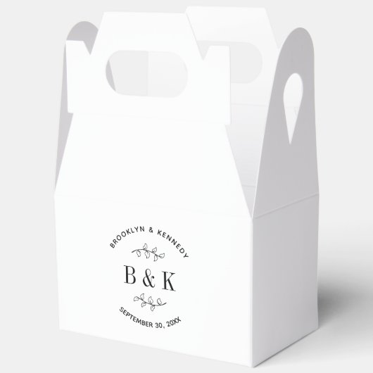 おもしろいモノグラムフローラ結婚植物学名 フェイバーボックス (見開き)