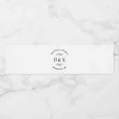 おもしろいモノグラムフローラ結婚植物学名 ペットボトルラベル (シングルラベル)