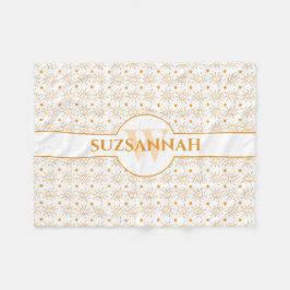 おもしろいモノグラム名手描き太陽 フリースブランケット