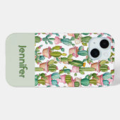 おもしろいモノグラム明るいサボテン Case-Mate iPhoneケース (裏面 (横))