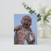 おもしろいモノリンクリスマス恵みのスクリプトと写真 ポストカード (スタンド正面)