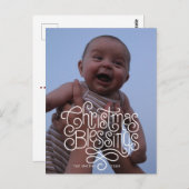 おもしろいモノリンクリスマス恵みのスクリプトと写真 ポストカード (正面/裏面)