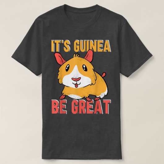 おもしろいモルモット Tシャツ (デザイン正面)