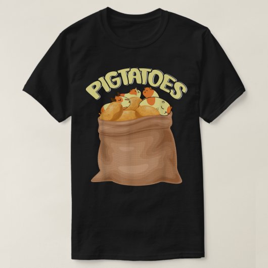 おもしろいモルモット Tシャツ (デザイン正面)