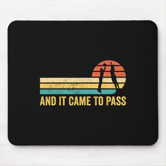 おもしろいモルモン宣教師LDSバスケットボールと来T マウスパッド (正面)